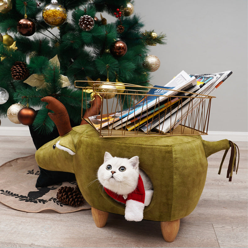 El Alce Soft Footstool Cat House