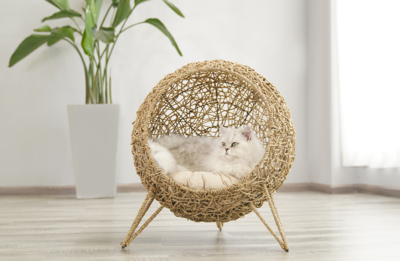 Bird Nest KITTY STAND CHAIR(Seagrass Woven basket/House/Cave/Perch/Plant Basket/furniture)