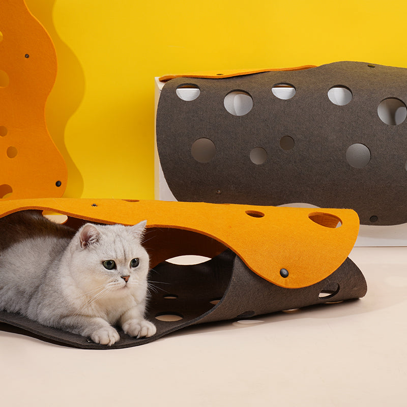 "The Cheese" Adjustable Tunnel Cat Toy