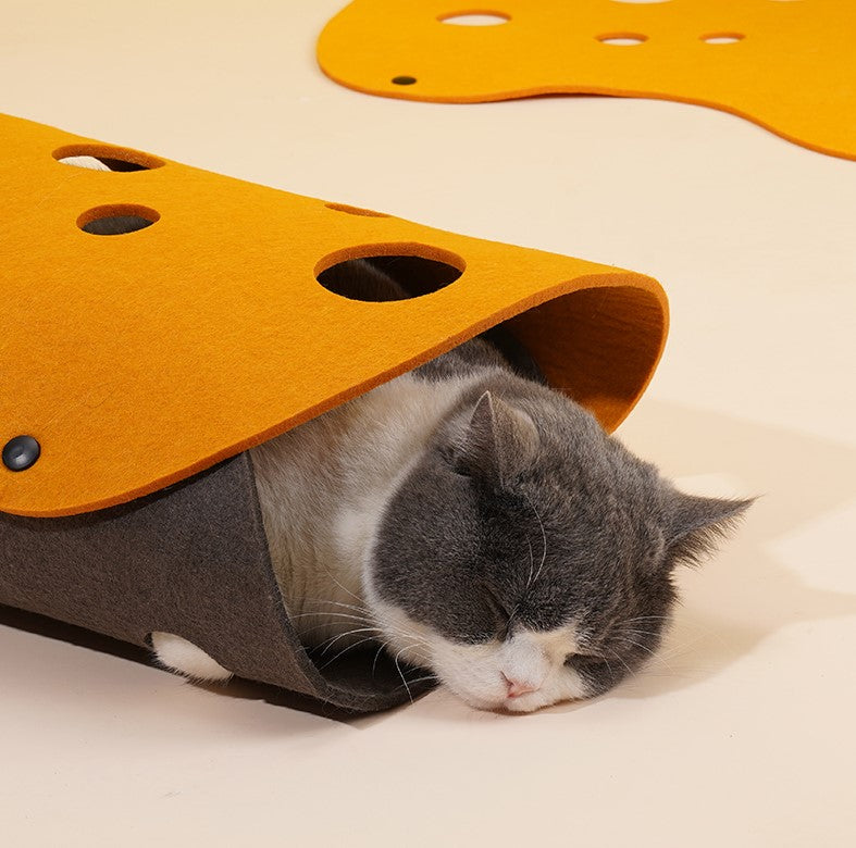"The Cheese" Adjustable Tunnel Cat Toy